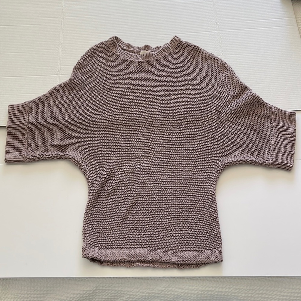 1820- Caslon purple weaved loose sweater-XS